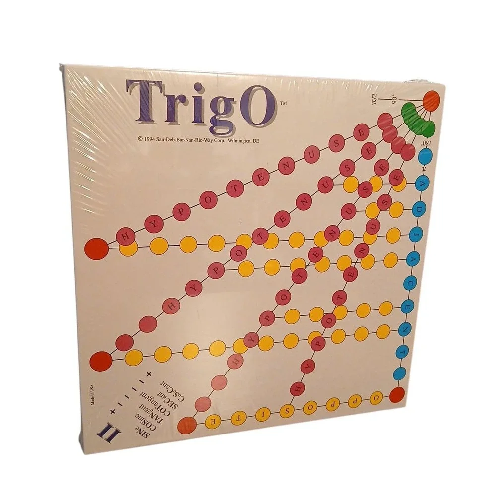 TrigO Game San-Deb-Bar-Nan-Ric-Way 1994 Trigonometry  Functions Educational 8+